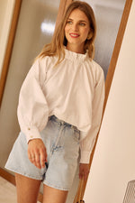 Charger l'image dans la galerie, Blouse ÉTOFFE blanc
