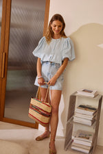 Charger l'image dans la galerie, Blouse POP bleu ciel
