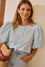 Charger l'image dans la galerie, Blouse POP bleu ciel
