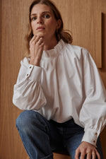 Charger l&#39;image dans la galerie, Blouse ÉTOFFE blanc
