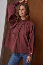 Charger l&#39;image dans la galerie, Blouse ÉTOFFE bordeaux
