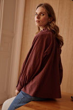 Charger l&#39;image dans la galerie, Blouse ÉTOFFE bordeaux
