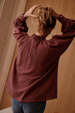 Charger l&#39;image dans la galerie, Blouse ÉTOFFE bordeaux
