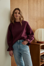 Charger l'image dans la galerie, Sweat NUAGE bordeaux
