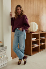 Charger l'image dans la galerie, Sweat NUAGE bordeaux
