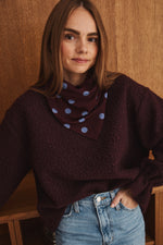 Charger l'image dans la galerie, Foulard POIS prune
