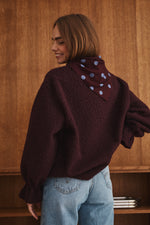 Charger l'image dans la galerie, Foulard POIS prune
