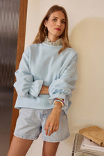 Charger l'image dans la galerie, Sweat NUAGE bleu ciel
