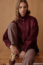 Charger l&#39;image dans la galerie, Chemise VELVET bordeaux
