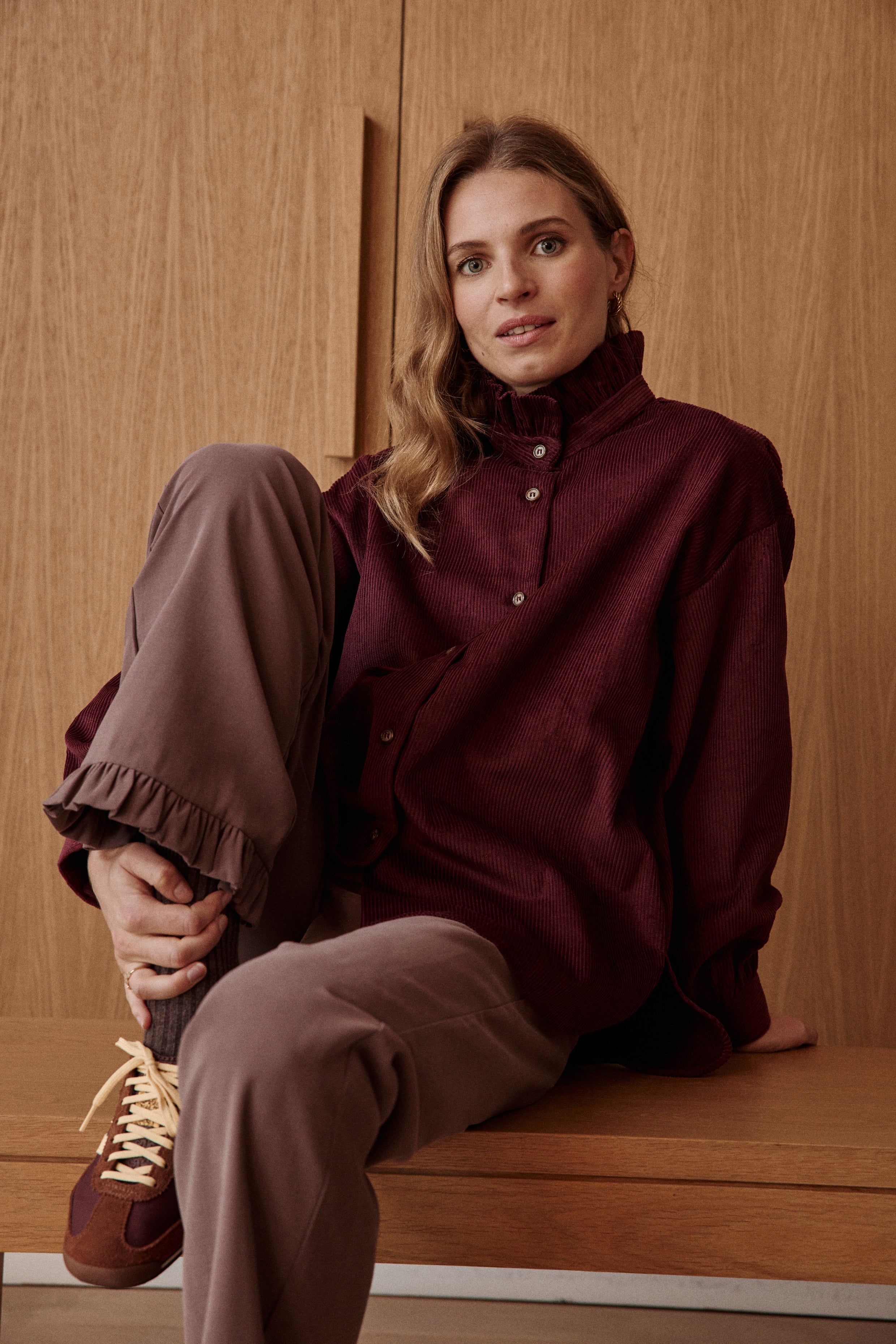 Chemise VELVET bordeaux