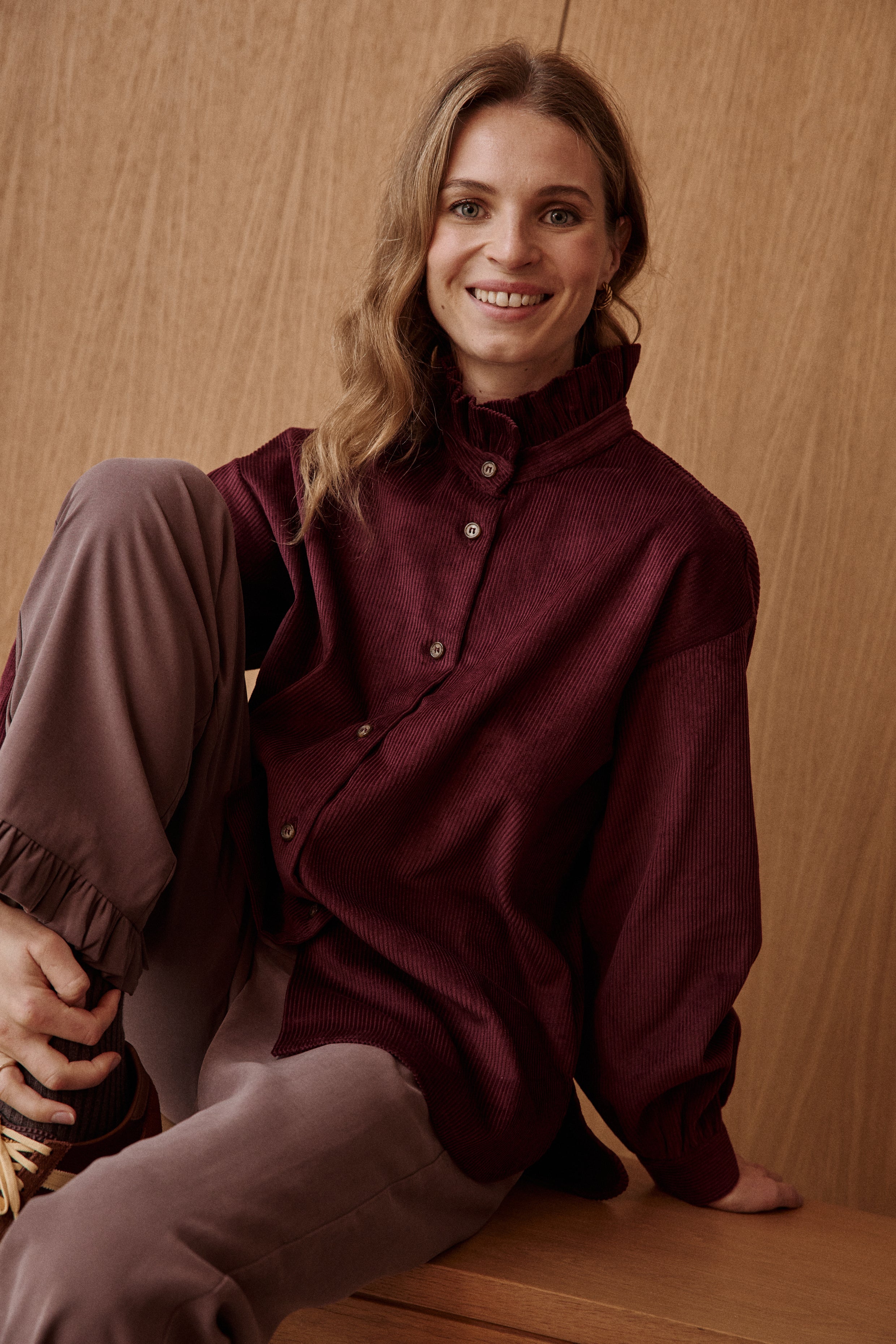 Chemise VELVET bordeaux