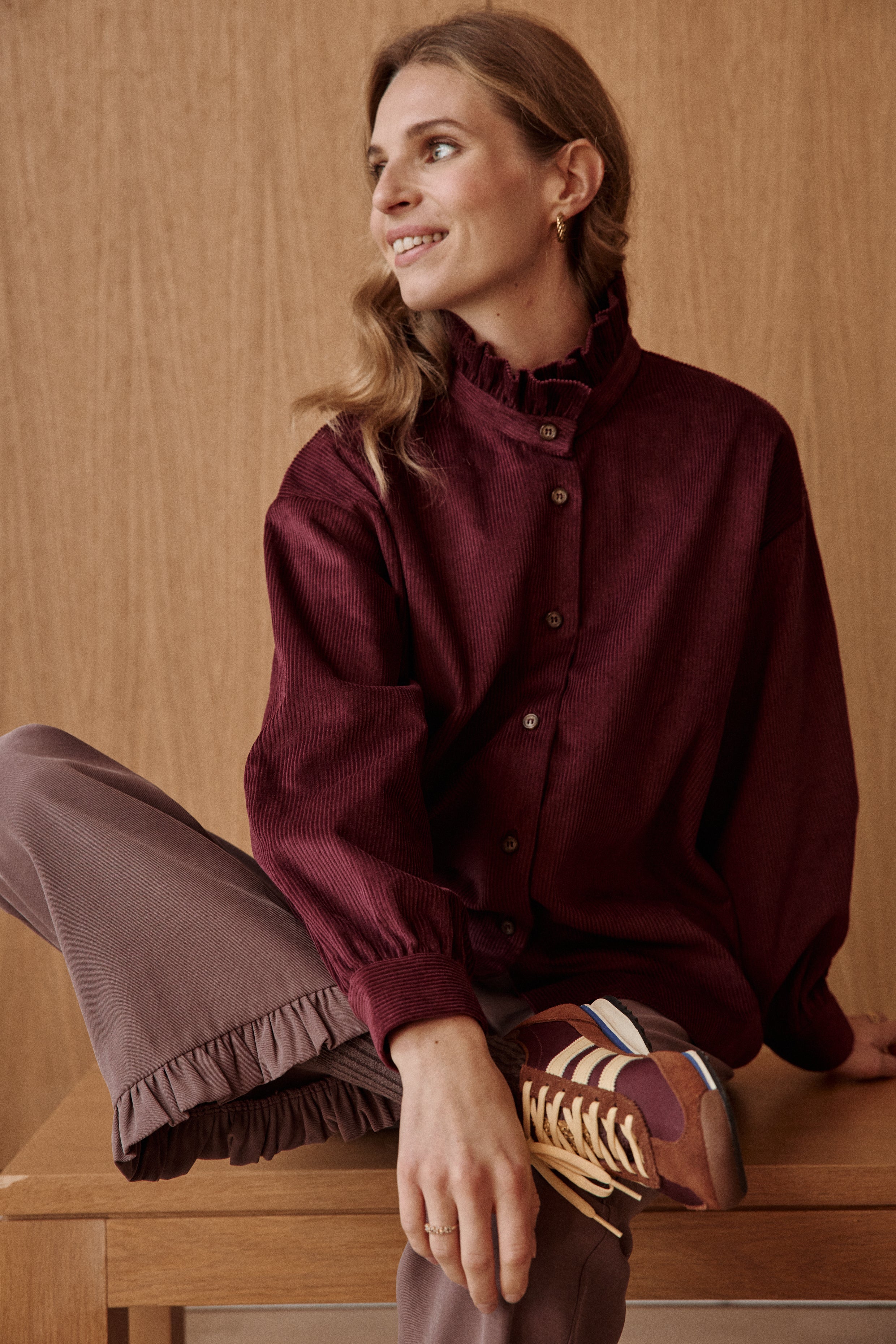 Chemise VELVET bordeaux