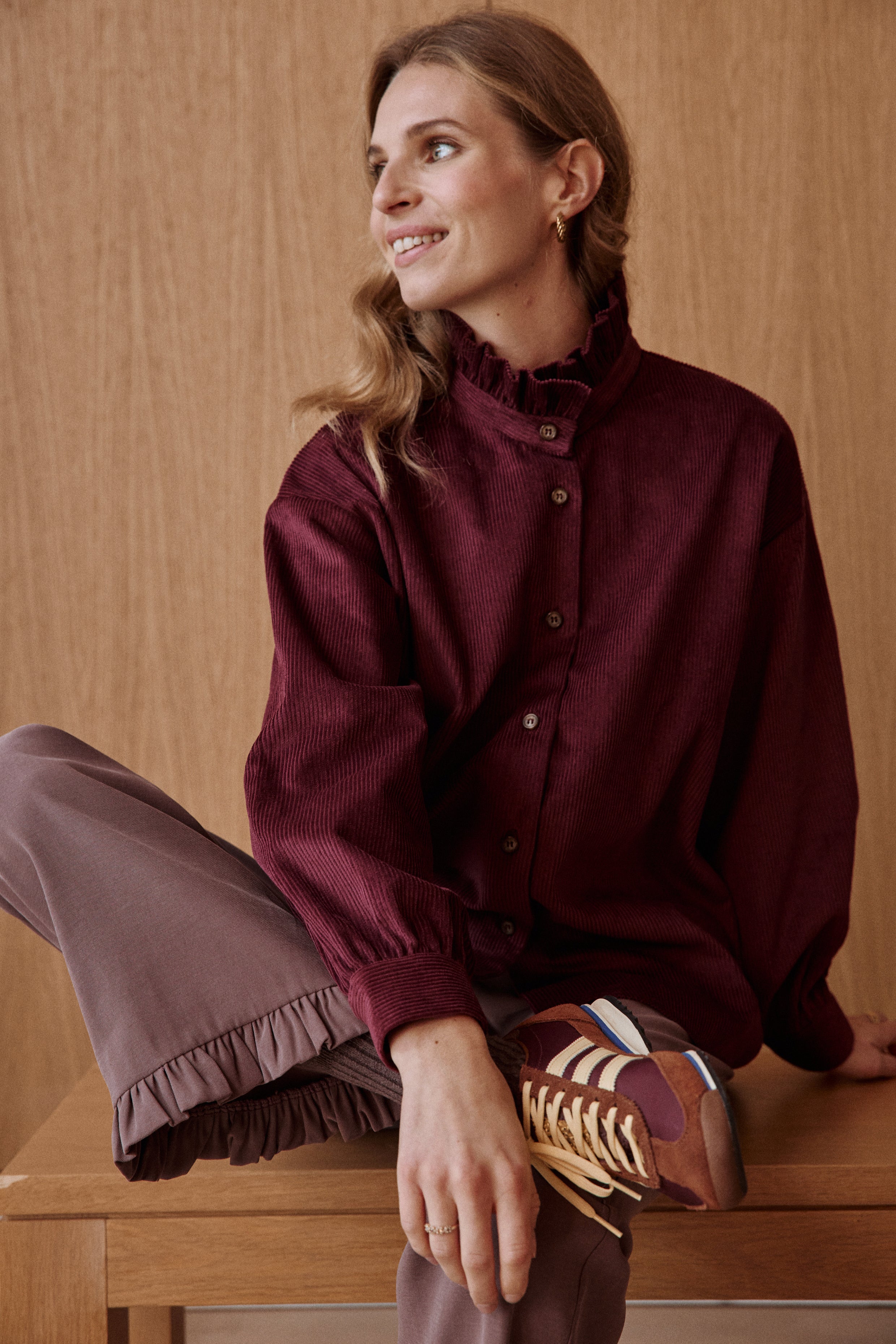 Chemise VELVET bordeaux