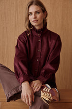 Charger l&#39;image dans la galerie, Chemise VELVET bordeaux

