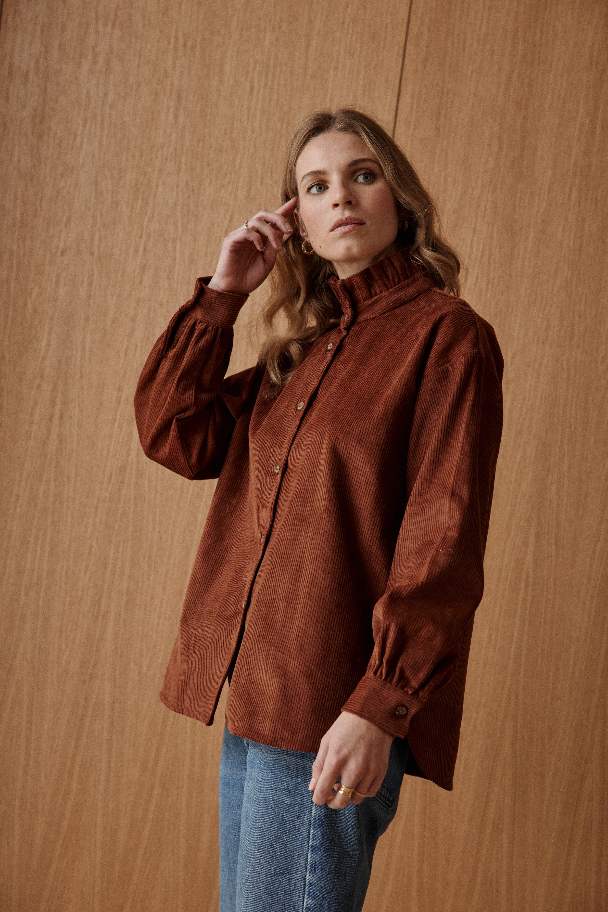 Chemise VELVET noisette