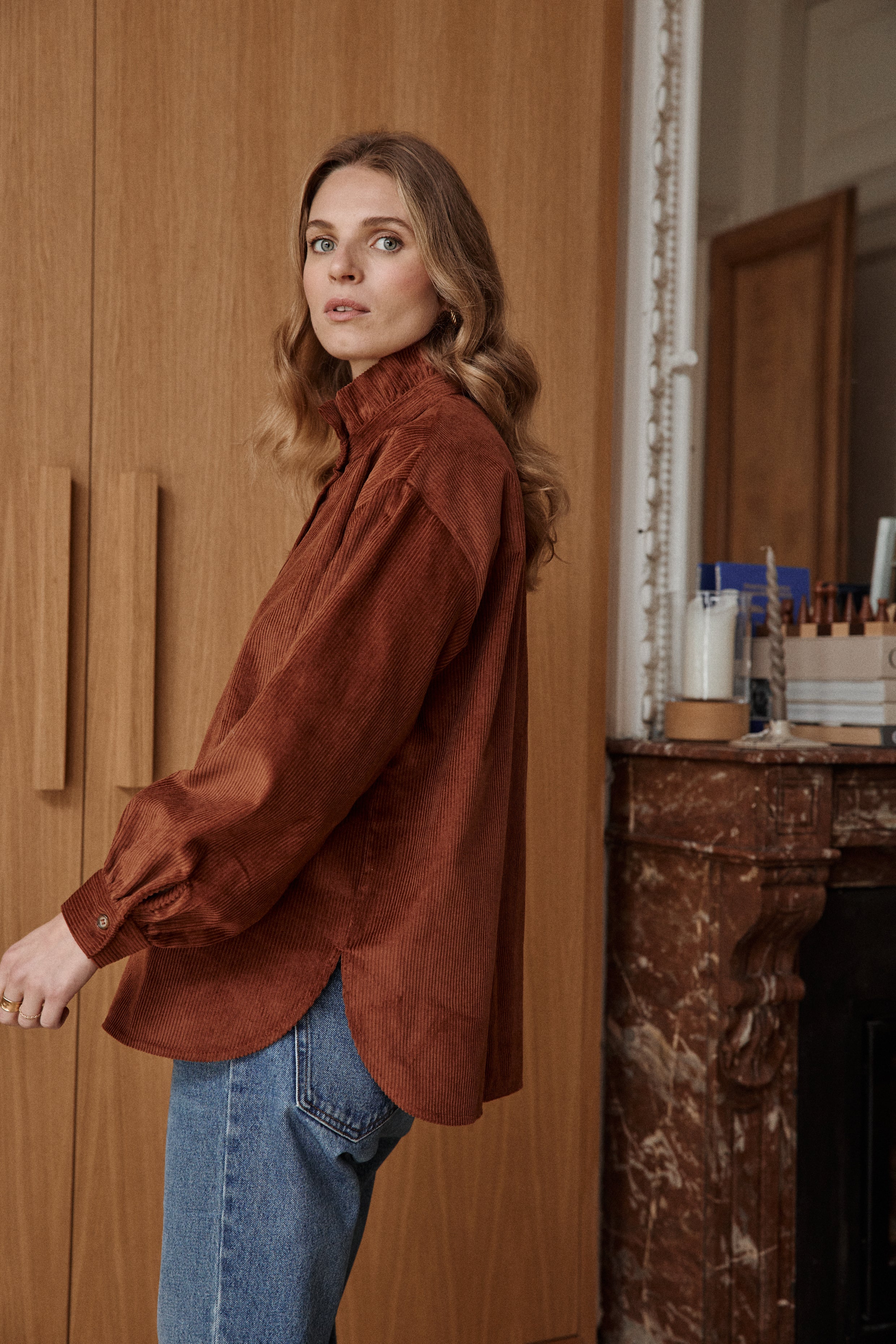 Chemise VELVET noisette