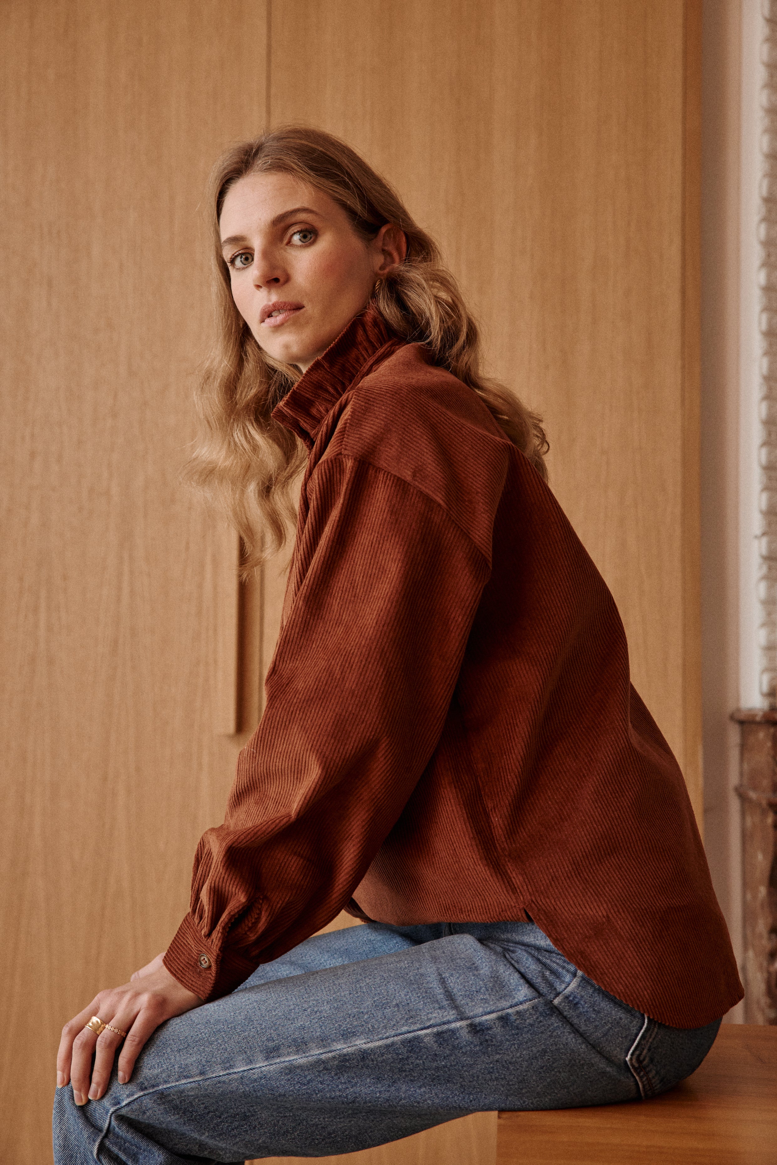 Chemise VELVET noisette