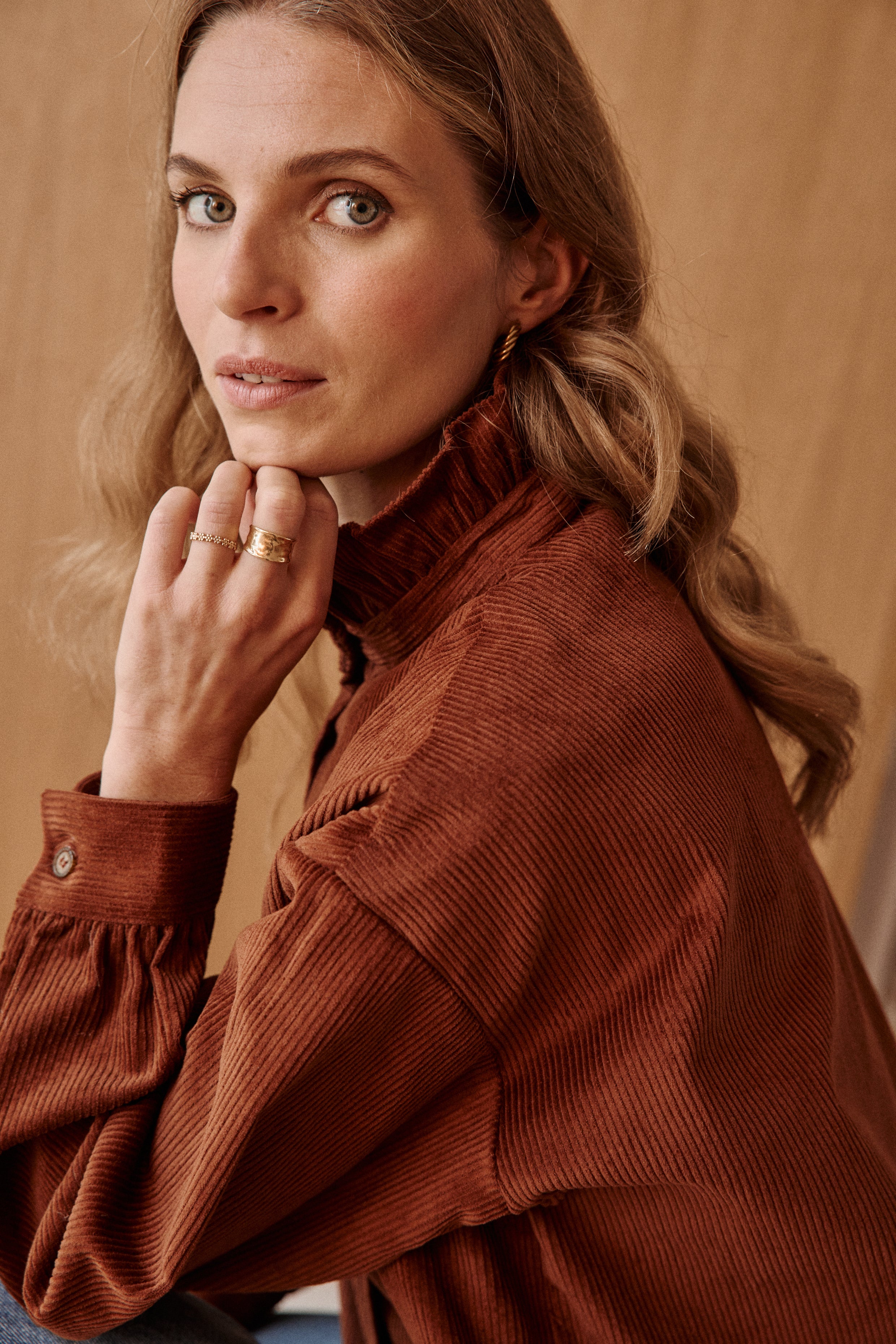 Chemise VELVET noisette