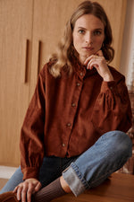 Charger l&#39;image dans la galerie, Chemise VELVET noisette
