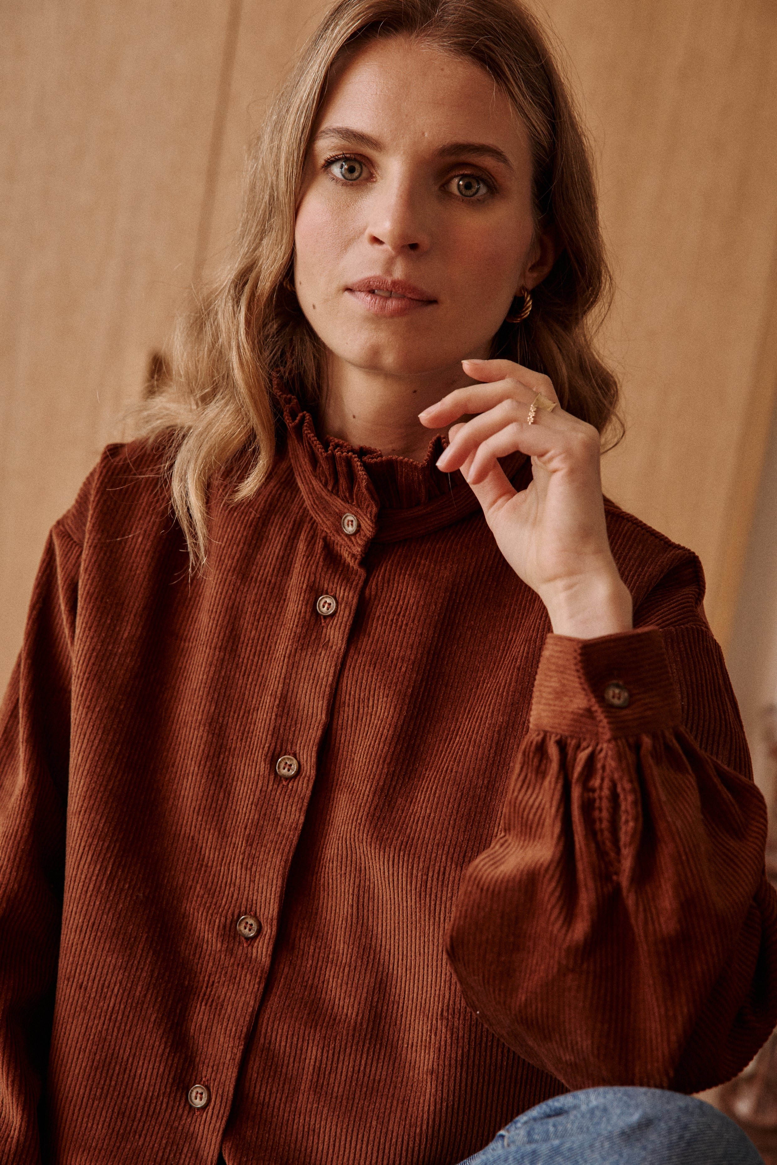 Chemise VELVET noisette