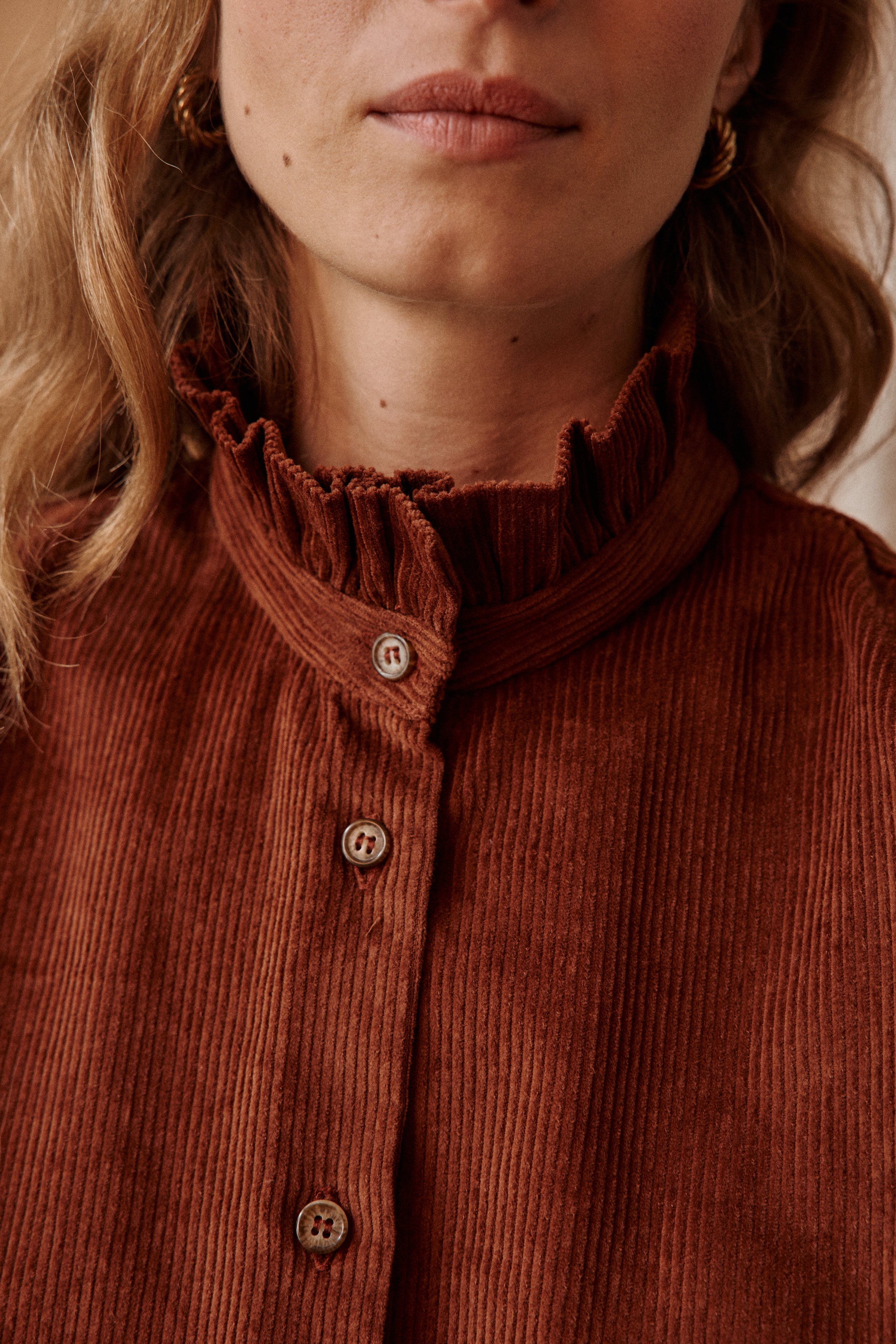 Chemise VELVET noisette