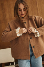 Charger l'image dans la galerie, Veste COMÈTE en laine camel
