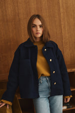 Charger l'image dans la galerie, Veste SONGE en laine marine
