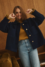 Charger l'image dans la galerie, Veste SONGE en laine marine
