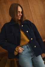 Charger l'image dans la galerie, Veste SONGE en laine marine

