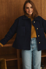 Charger l'image dans la galerie, Veste SONGE en laine marine
