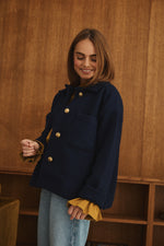 Charger l'image dans la galerie, Veste SONGE en laine marine
