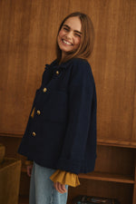 Charger l'image dans la galerie, Veste SONGE en laine marine
