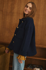 Charger l'image dans la galerie, Veste SONGE en laine marine
