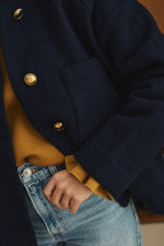 Charger l'image dans la galerie, Veste SONGE en laine marine
